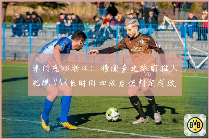 津门虎vs浙江:穆谢奎进球前推人犯规 VAR长时间回放后仍判定有效