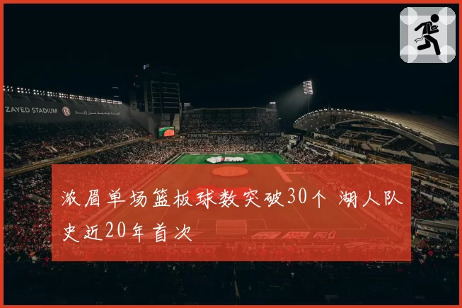 浓眉单场篮板球数突破30个 湖人队史近20年首次